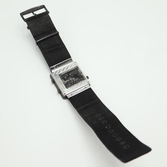 Vestal Savant Black Triple Time Zone Watch 38mm Mens Square Dial w New Battery - Picture 14 of 15